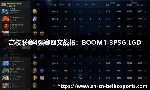 高校联赛4强赛图文战报：BOOM1-3PSG.LGD